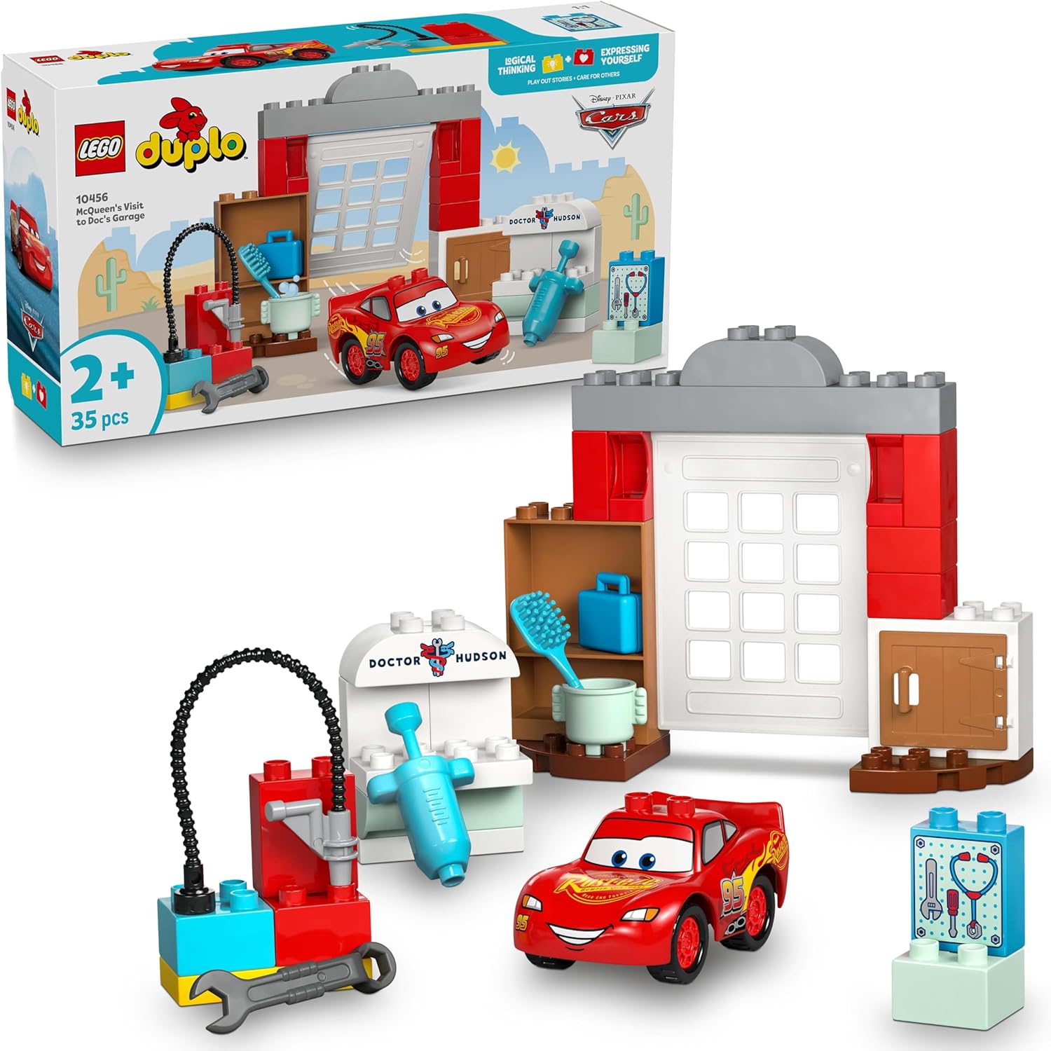 LEGO Duplo Cars - La Visite de McQueen au Garage de Doc