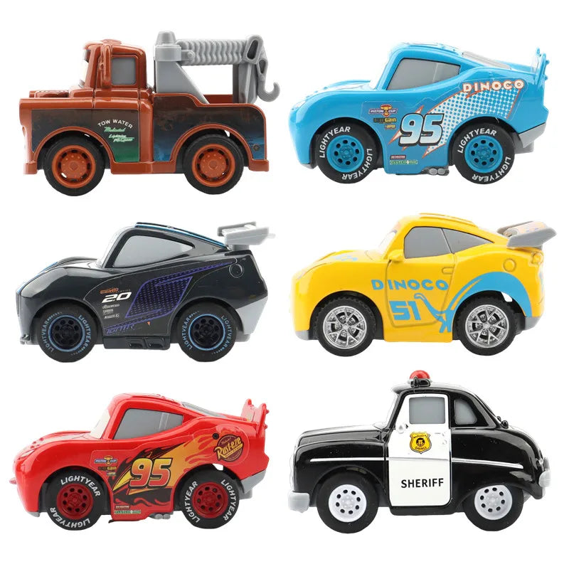 Mini Racer Cars - Flash McQueen Bleu Dinoco