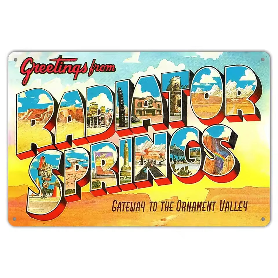 Plaque Decorative Cars en Métal - Radiator Springs