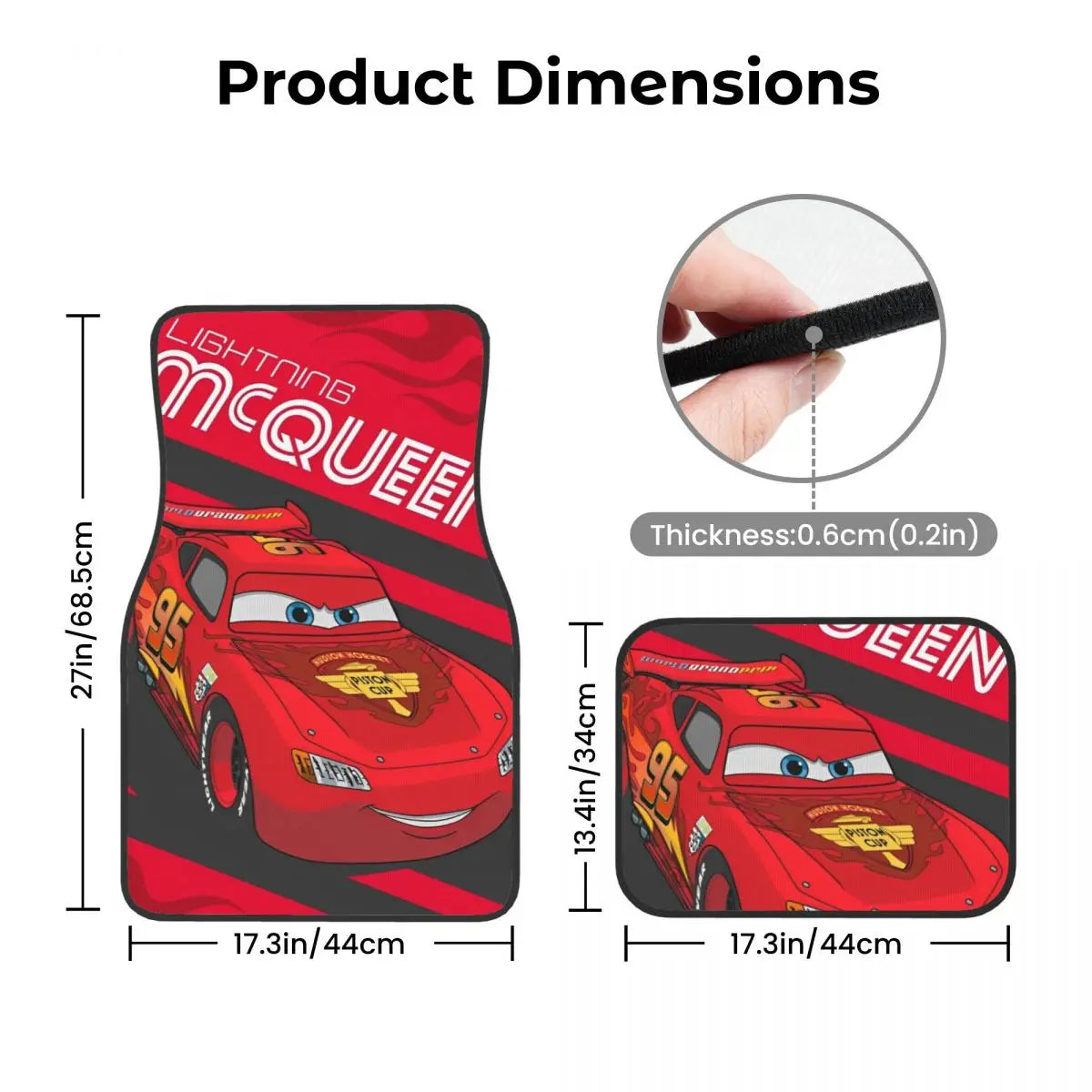 Tapis de Sol pour Voiture - Personnages Cars